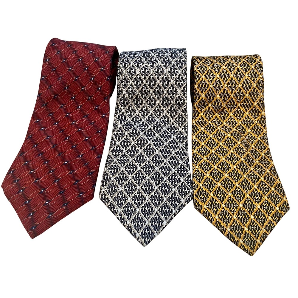 Bill Blass Black Label Men's Necktie‎ Set, Geometric Pattern, Classic Design